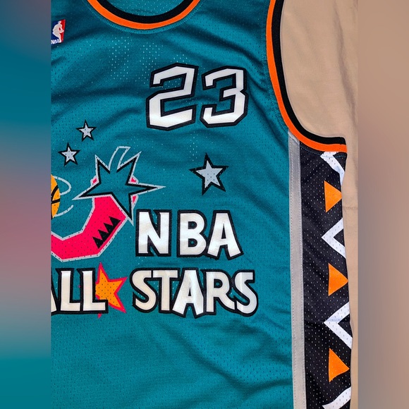 Michael Jordan Throwback NBA Basketball Jersey 1996 NBA All Star Game Men’s XL - Picture 8 of 14